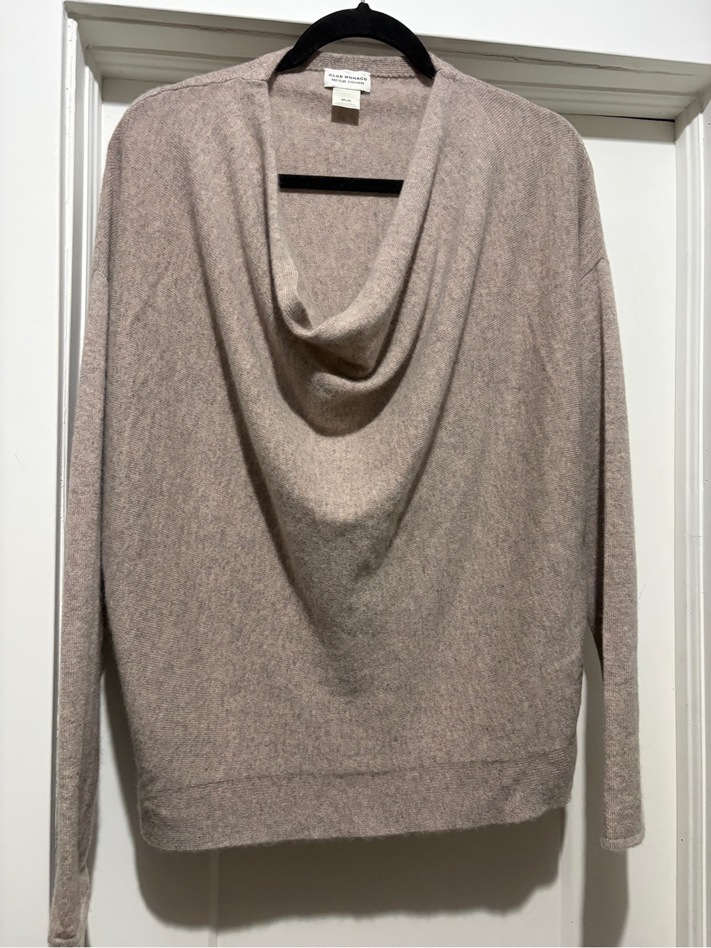 Club Monaco Taupe Cashmere Cowl Neck Sweater